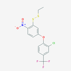 B8582391 2-Chloro-1-[3-(ethyldisulfanyl)-4-nitrophenoxy]-4-(trifluoromethyl)benzene CAS No. 88465-03-6