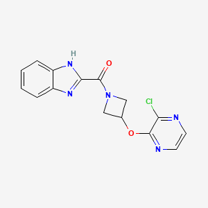 molecular formula C15H12ClN5O2 B8582396 (1H-benzo[d]imidazol-2-yl)(3-(3-chloropyrazin-2-yloxy)azetidin-1-yl)methanone 