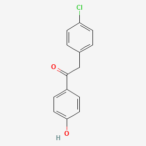 molecular formula C14H11ClO2 B8582417 2-(4-Chlorophenyl)-1-(4-hydroxyphenyl)ethanone 