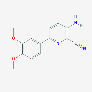 3-Amino-6-(3,4-dimethoxyphenyl)pyridine-2-carbonitrile