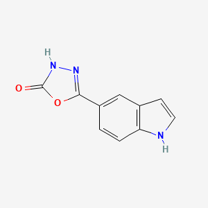 molecular formula C10H7N3O2 B8582463 5-(1H-indol-5-yl)-1,3,4-oxadiazol-2(3H)-one 