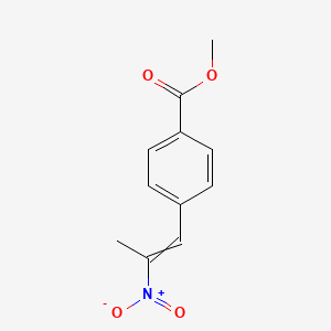 molecular formula C11H11NO4 B8582477 1-(4-Carbomethoxyphenyl)-2-nitroprop-1-ene 