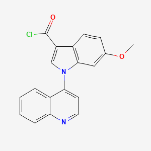 molecular formula C19H13ClN2O2 B8582484 6-Methoxy-1-(quinolin-4-yl)-1H-indole-3-carbonyl chloride CAS No. 649550-91-4