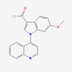 B8582484 6-Methoxy-1-(quinolin-4-yl)-1H-indole-3-carbonyl chloride CAS No. 649550-91-4