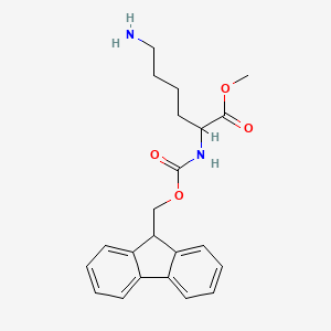 molecular formula C22H26N2O4 B8582548 Methyl 2-((((9H-fluoren-9-yl)methoxy)carbonyl)amino)-6-aminohexanoate 