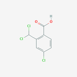 molecular formula C8H5Cl3O2 B8582563 Benzoic acid, 4-chloro-2-(dichloromethyl)- CAS No. 62551-43-3