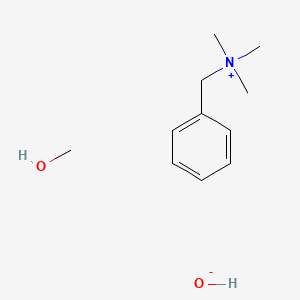 molecular formula C11H21NO2 B8582570 Benzyltrimethylammonium hydroxide methanol 
