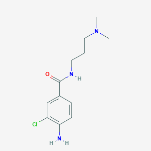 molecular formula C12H18ClN3O B8582577 4-amino-3-chloro-N-(3-dimethylaminopropyl)benzamide 
