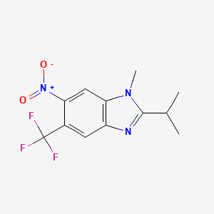 1-Methyl-6-nitro-2-(propan-2-yl)-5-(trifluoromethyl)-1H-benzimidazole