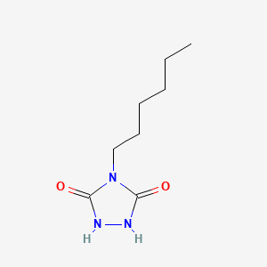 molecular formula C8H15N3O2 B8582599 4-Hexyl-1,2,4-triazolidine-3,5-dione CAS No. 81329-55-7