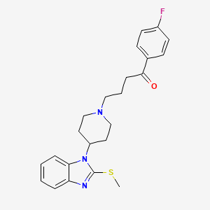 molecular formula C23H26FN3OS B8582703 Butyrophenone, 4'-fluoro-4-(4-(2-methylthiobenzimidazol-1-YL)piperidino)- CAS No. 57648-22-3