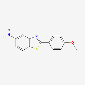 molecular formula C14H12N2OS B8582710 2-(4-Methoxyphenyl)-5-aminobenzothiazole 