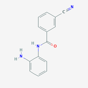 molecular formula C14H11N3O B8582715 N1-(3-cyanobenzoyl)-1,2-benzenediamine 