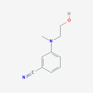 molecular formula C10H12N2O B8582736 3-(N-2-hydroxyethyl-N-methylamino)benzonitrile 