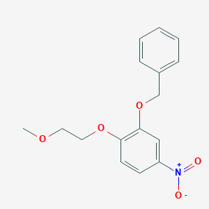 molecular formula C16H17NO5 B8582747 2-(Benzyloxy)-1-(2-methoxyethoxy)-4-nitrobenzene 