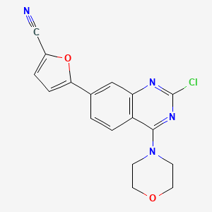 5-(2-Chloro-4-morpholino-quinazolin-7-yl)furan-2-carbonitrile