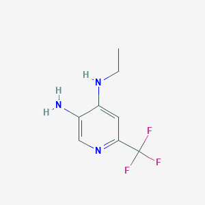 molecular formula C8H10F3N3 B8582789 3,4-Pyridinediamine, N4-ethyl-6-(trifluoromethyl)- 