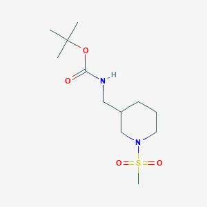 molecular formula C12H24N2O4S B8582811 Tert-butyl (1-(methylsulfonyl)piperidin-3-yl)methylcarbamate 