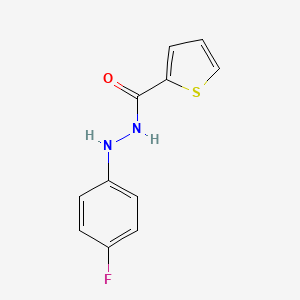 molecular formula C11H9FN2OS B8582831 N'-(4-fluorophenyl)thiophene-2-carbohydrazide 