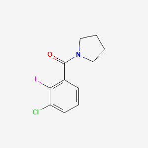 molecular formula C11H11ClINO B8582837 (3-Chloro-2-iodophenyl)(pyrrolidin-1-yl)methanone 