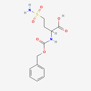 molecular formula C12H16N2O6S B8582900 2-{[(Benzyloxy)carbonyl]amino}-4-sulfamoylbutanoic acid 