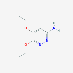 molecular formula C8H13N3O2 B8582969 5,6-Diethoxypyridazin-3-ylamine 