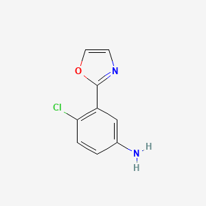 molecular formula C9H7ClN2O B8582993 3-(2-Oxazolyl)-4-chloroaniline 