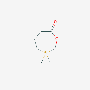 molecular formula C7H14O2Si B085830 3,3-Dimethyl-1,3-oxasilepan-7-one CAS No. 13716-53-5