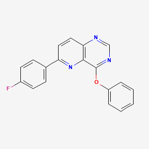 molecular formula C19H12FN3O B8583012 6-(4-Fluorophenyl)-4-phenoxypyrido[3,2-d]pyrimidine CAS No. 917758-78-2