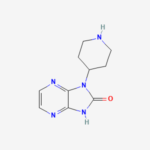 molecular formula C10H13N5O B8583014 2-Oxo-1-(4-piperidinyl)-2,3-dihydro-1H-imidazo[4,5-b]pyrazine 