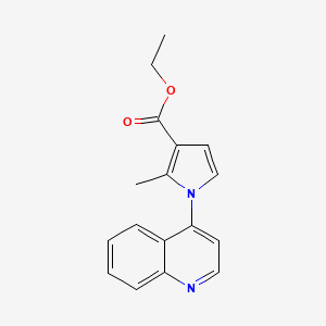 molecular formula C17H16N2O2 B8583016 Ethyl 2-methyl-1-(quinolin-4-yl)-1H-pyrrole-3-carboxylate CAS No. 649727-01-5