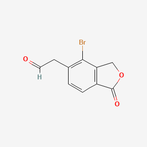 molecular formula C10H7BrO3 B8583038 (4-Bromo-1-oxo-1,3-dihydro-2-benzofuran-5-yl)acetaldehyde 