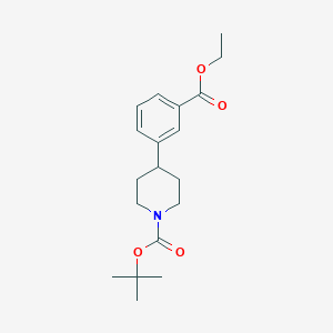 molecular formula C19H27NO4 B8583063 Tert-butyl 4-[3-(ethoxycarbonyl)phenyl]piperidine-1-carboxylate 