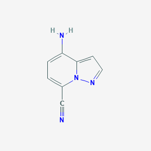 molecular formula C8H6N4 B8583069 4-Amino-pyrazolo[1,5-a]pyridine-7-carbonitrile 