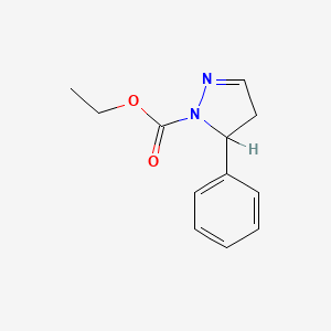 molecular formula C12H14N2O2 B8583072 1-Ethoxycarbonyl-5-phenyl-2-pyrazoline CAS No. 124330-05-8