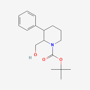 molecular formula C17H25NO3 B8583079 Tert-butyl 2-(hydroxymethyl)-3-phenylpiperidine-1-carboxylate 