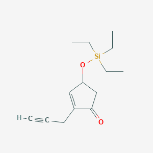 molecular formula C14H22O2Si B8583090 2-(Prop-2-yn-1-yl)-4-[(triethylsilyl)oxy]cyclopent-2-en-1-one CAS No. 102906-45-6