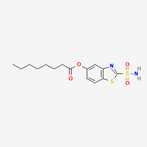molecular formula C15H20N2O4S2 B8583119 2-Sulfamoyl-1,3-benzothiazol-5-YL octanoate CAS No. 88515-26-8