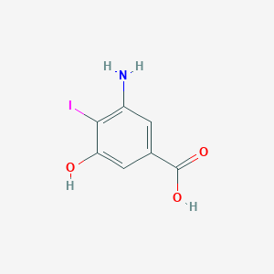 molecular formula C7H6INO3 B8583126 3-Amino-5-hydroxy-4-iodo-benzoic acid 