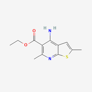 molecular formula C12H14N2O2S B8583135 Ethyl 4-amino-2,6-dimethylthieno[2,3-b]pyridine-5-carboxylate 
