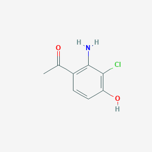molecular formula C8H8ClNO2 B8583152 1-(2-Amino-3-chloro-4-hydroxy-phenyl)-ethanone 
