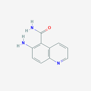 molecular formula C10H9N3O B8583187 6-Amino-quinoline-5-carboxylic acid amide 