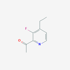 molecular formula C9H10FNO B8583212 2-Acetyl-4-ethyl-3-fluoropyridine 