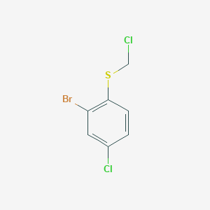 molecular formula C7H5BrCl2S B8583394 2-Bromo-4-chloro-1-[(chloromethyl)sulfanyl]benzene CAS No. 54403-52-0