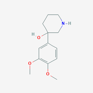 molecular formula C13H19NO3 B8583402 3-(3,4-Dimethoxyphenyl)-3-hydroxy-piperidine 