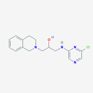 molecular formula C16H19ClN4O B8583433 1-((6-chloropyrazin-2-yl)amino)-3-(3,4-dihydroisoquinolin-2(1H)-yl)propan-2-ol 