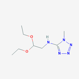 molecular formula C8H17N5O2 B8583434 N-(2,2-Diethoxyethyl)-1-methyl-1H-tetrazol-5-amine CAS No. 63188-95-4