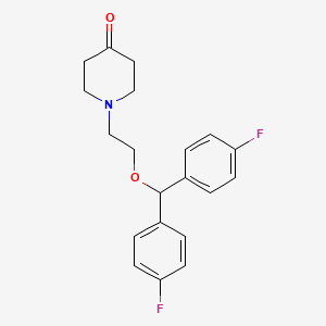 molecular formula C20H21F2NO2 B8583508 4-Piperidinone, 1-[2-[bis(4-fluorophenyl)methoxy]ethyl]- CAS No. 131278-92-7