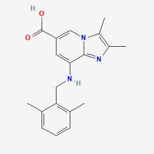 molecular formula C19H21N3O2 B8583528 8-[(2,6-Dimethylbenzyl)amino]-2,3-dimethylimidazo[1,2-a]pyridine-6-carboxylic acid 