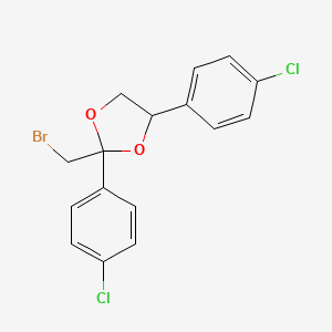 molecular formula C16H13BrCl2O2 B8583537 2-(Bromomethyl)-2,4-bis(4-chlorophenyl)-1,3-dioxolane CAS No. 59362-64-0